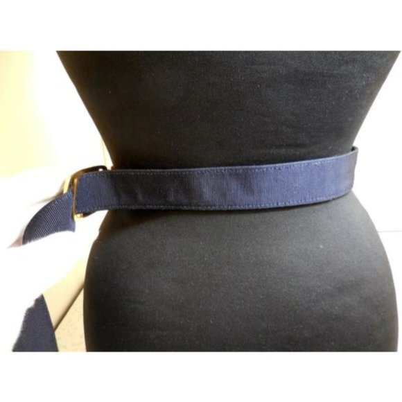 Salvatore Ferragamo VARA Navy Blue Leather Belt main image 9